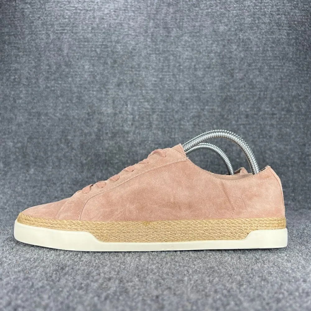 Vince Jadon Espadrille Sneakers Womens 9 Blush Pink Suede Leather Casual Minimal